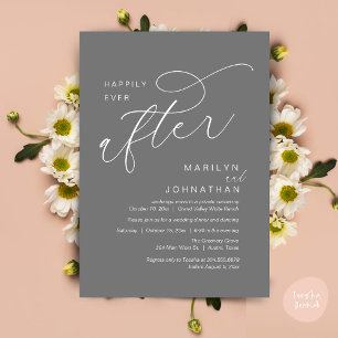 Convites Feliz Nunca Depois Da Festa de casamento Jantar Da