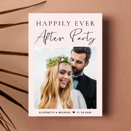 Convites Feliz Nunca Depois Da Recepção de casamento Rosa F