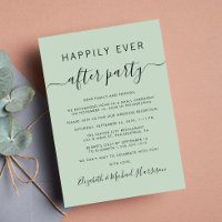 Feliz Nunca Depois Da Recepção de casamento Verde