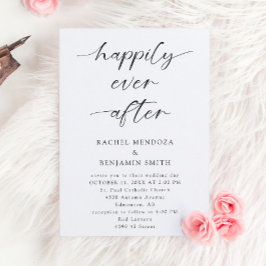 Convites Feliz Nunca Depois De Casar Escrita Mínima Elegant