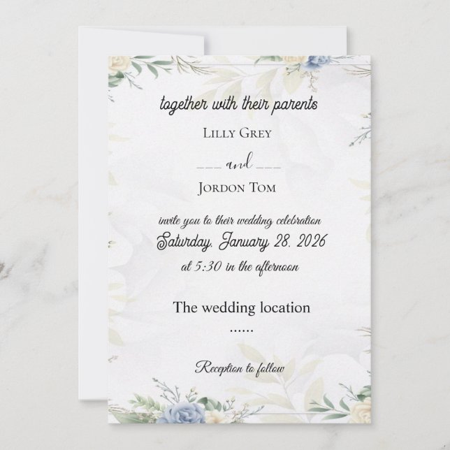 Convites Feliz Nunca Depois De Começar Agora (Frente)