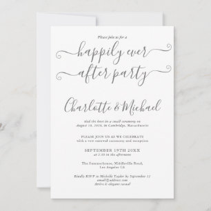 Convites Feliz Nunca Depois Do Casamento De Festas, Viram C