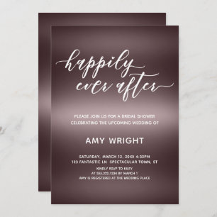 Convites Feliz Nunca Depois no Chá de panela Dourado Rosa