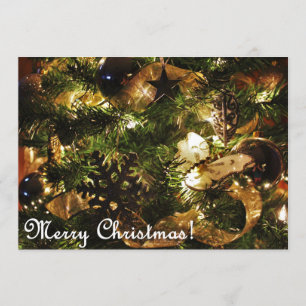 Convites Feliz Ouro de Natal Borboleta