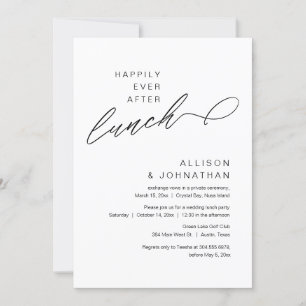 Convites Feliz Para Sempre Após Almoçar Elopemento Moderno