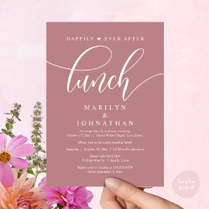Convites Feliz Para Sempre Após O Almoço, Casamento Poste