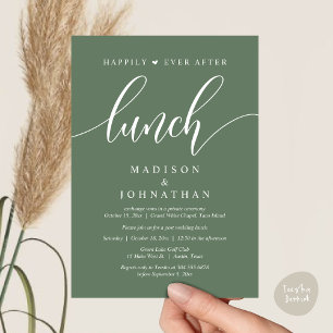 Convites Feliz Para Sempre Após O Almoço, Casamento Poste