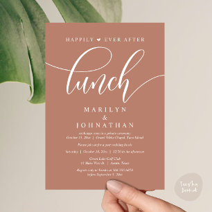 Convites Feliz Para Sempre Após O Almoço, Casamento Poste