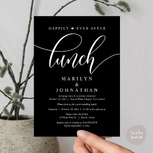 Convites Feliz Para Sempre Após O Almoço, Casamento Poste