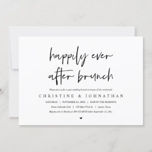 Convites Feliz para sempre após o brunch, pós-casamento