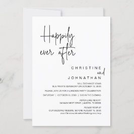 Convites Feliz Para Sempre, Festa de Elopemento de Casament