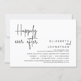 Convites Feliz Para Sempre, Festa de Elopemento de Casament