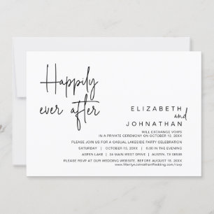 Convites Feliz Para Sempre, Festa de Elopemento de Casament