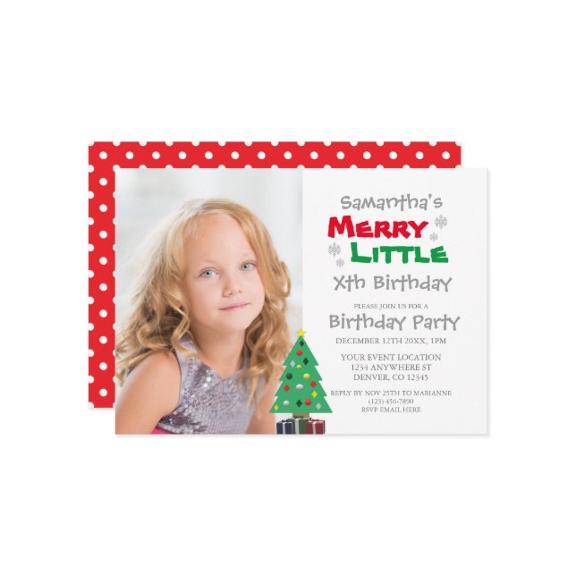 Convites Feliz pequeno aniversário (Frente/Verso In Situ)