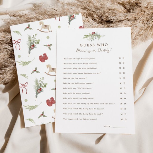 Convites Feliz Pequeno Chá de fraldas Adivinha Quem Joga (Criador carregado)