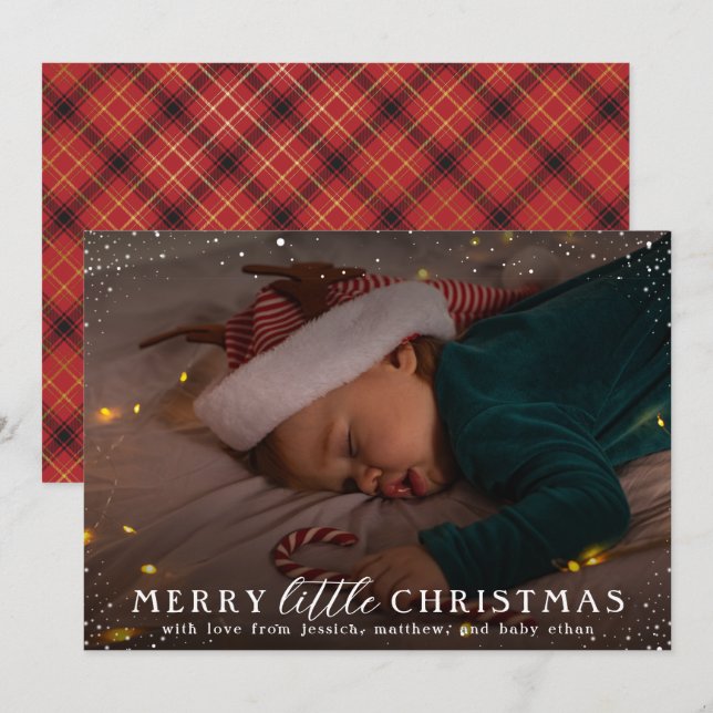 Convites Feliz pequeno Natal | Feriado De Bebê Fresco (Frente/Verso)
