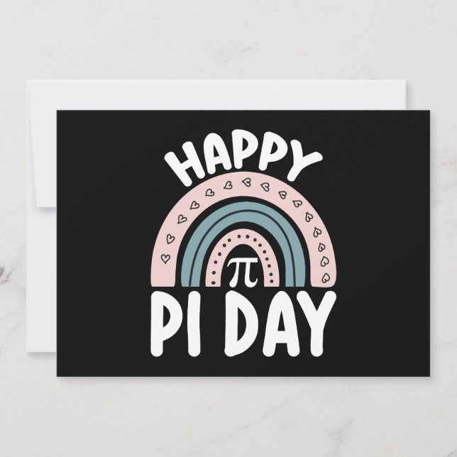 Convites Feliz Pi Day Boho Rainbow Mathemat (Frente)