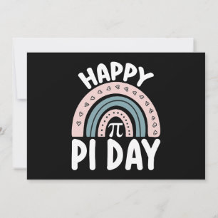 Convites Feliz Pi Day Boho Rainbow Mathemat