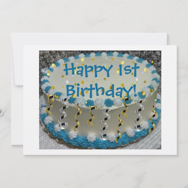 Convites Feliz primeiro aniversario! (Frente)