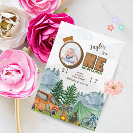 Convites Feliz primeiro aniversario Camper Convide (Rapaz,