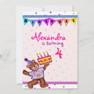 Convites Feliz Urso de Aniversário
