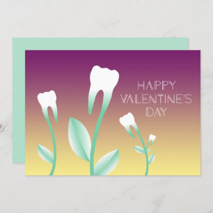 Convites FELIZ VALENTINES DAY florescendo dentes