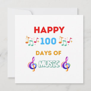 Convites Felizes 100 Dias De música