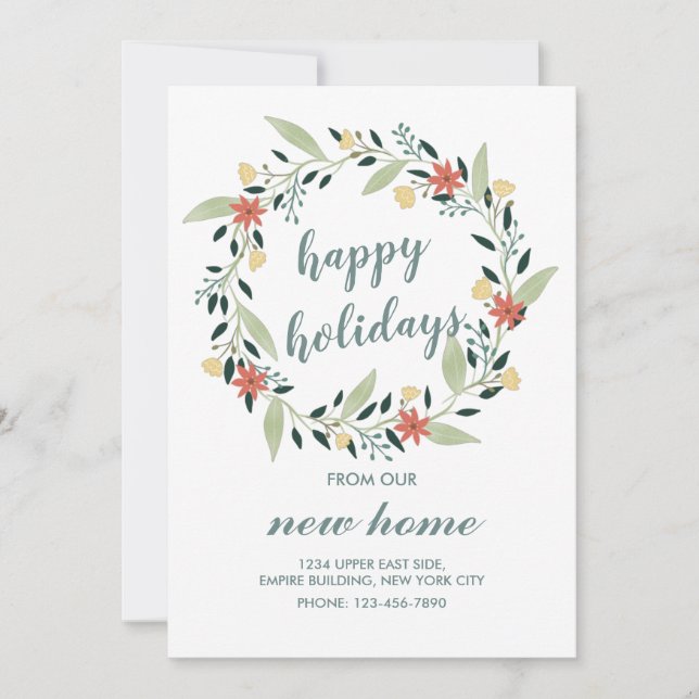 Convites Felizes Feriados da nossa Nova Terra de Natal (Frente)