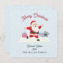 Felizes Papais noeis, azul claro Natal