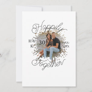 CONVITES FELIZMENTE CASAL JUNTOS 30 ANOS FOTO ANO 