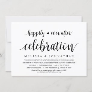 Convites Felizmente Depois Da Celebração Do Elopemento De C