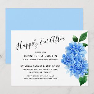 Convites Felizmente Depois Da Recepção De Dahlias Pintada C