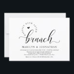 Convites Felizmente Depois De Brunch, Elopemento De Casamen<br><div class="desc">Felizmente,  depois do brunch,  carta de convite para elopetes de casamento,  em esquema preto e branco. Este moderno elopemento de casamento clássico é perfeito para sua festa de festa de casamento postada. Adicione seus detalhes do convite para comemoração do elopemento de casamento. #TeeshaDerrick</div>