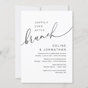 Convites Felizmente Depois De Brunch, Festa De Elopemento D
