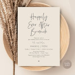 Convites Felizmente Depois De Brunch, Festa De Elopemento D<br><div class="desc">Marque o começo de sua eternidade com elegância usando nosso tema de cinza de creme contemporâneo postar carta de convite para celebração de elopemento de casamento, "feliz para sempre após o brunch", para tripulações, damas de honra e padrinhos de casamento. Perfeito para os casais estendendo sua alegre ocasião, este convite...</div>
