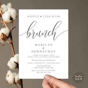 Convites Felizmente Depois De Brunch, Poste Casamento