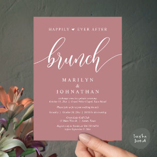 Convites Felizmente Depois De Brunch, Poste Casamento