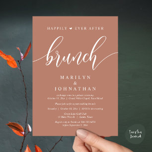Convites Felizmente Depois De Brunch, Poste Casamento