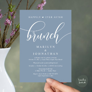 Convites Felizmente Depois De Brunch, Poste Casamento