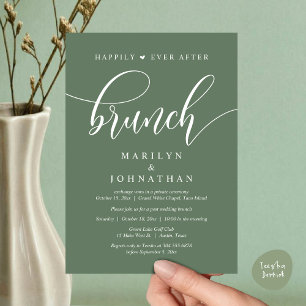 Convites Felizmente Depois De Brunch, Poste Casamento