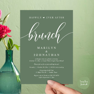 Convites Felizmente Depois De Brunch, Poste Casamento