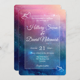 Convites Felizmente Depois Do Casamento Da Nebulosa Rosa