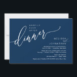 Convites Felizmente Depois Do Festa De Janto De Elopemento<br><div class="desc">Linda e moderna beleza mínima casual,  Marinho azul temido,  Elopemento de Casamento Feliz para sempre após o convite de celebração de janto. Isto é perfeito para a sua recepção de casamento e festa de celebração de posto. Adicione os detalhes do convite para comemoração da festa de casamento. #TeeshaDerrick</div>