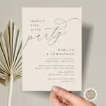Convites Felizmente Depois Do Festa De Janto De Elopemento<br><div class="desc">Anuncie e partilhe a sua alegria sempre em estilo com o nosso moderno e romântico tema de cinza de natas escuras (Felizmente para sempre após a festa) cartão de convite para comemoração de casamento. É ideal para casais que decidiram celebrar o seu melhor dia. Com seu design sofisticado, mas lúdico,...</div>