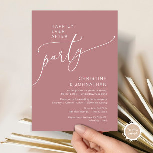 Convites Felizmente Depois Do Partido Do Elopemento De Casa