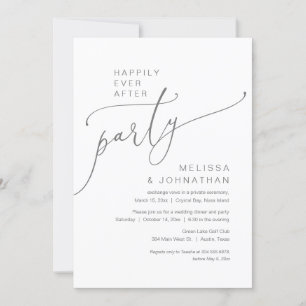 Convites Felizmente Depois Do Partido Do Elopemento De Casa