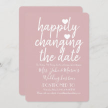 Felizmente, mudando a data Casando rosa-azul