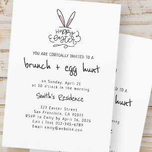 Convites Felz pascoa Brunch e Ovo Hunt