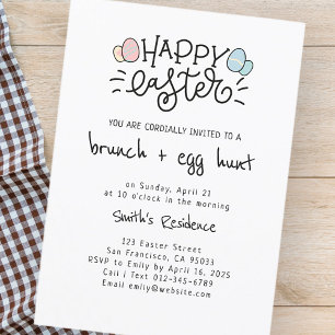 Convites Felz pascoa Brunch e Ovo Hunt