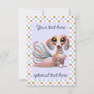 Convites Feminine Dachshund Qualquer Partido de Ocasião